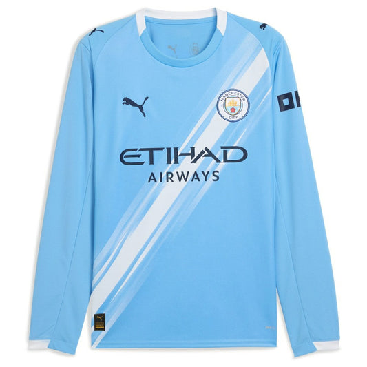 Erling Haaland Manchester City 2025/26 Home Replica Long Sleeve Player Jersey - Sky Blue | Puma outlet