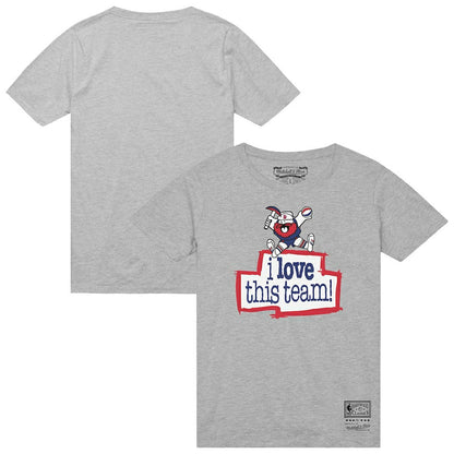 Denver Nuggets I Love This Team T-Shirt sale - Heather Gray | Mitchell & Ness for sale
