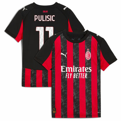 Christian Pulisic AC Milan Youth 2025/26 Home Replica Player Jersey - Red | Puma for sale