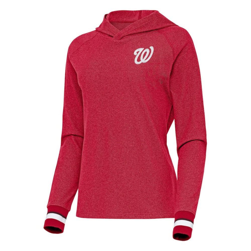 Washington Nationals Antigua Women's Trek Pullover Hoodie - Red
