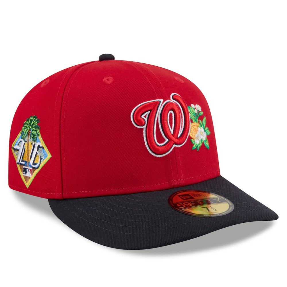 Washington Nationals 2026 Spring Training Low Profile 59FIFTY Fitted Hat - Red/Navy | New Era