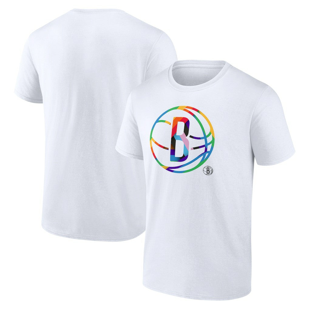 Brooklyn Nets Team Logo Pride T-Shirt - White cheap