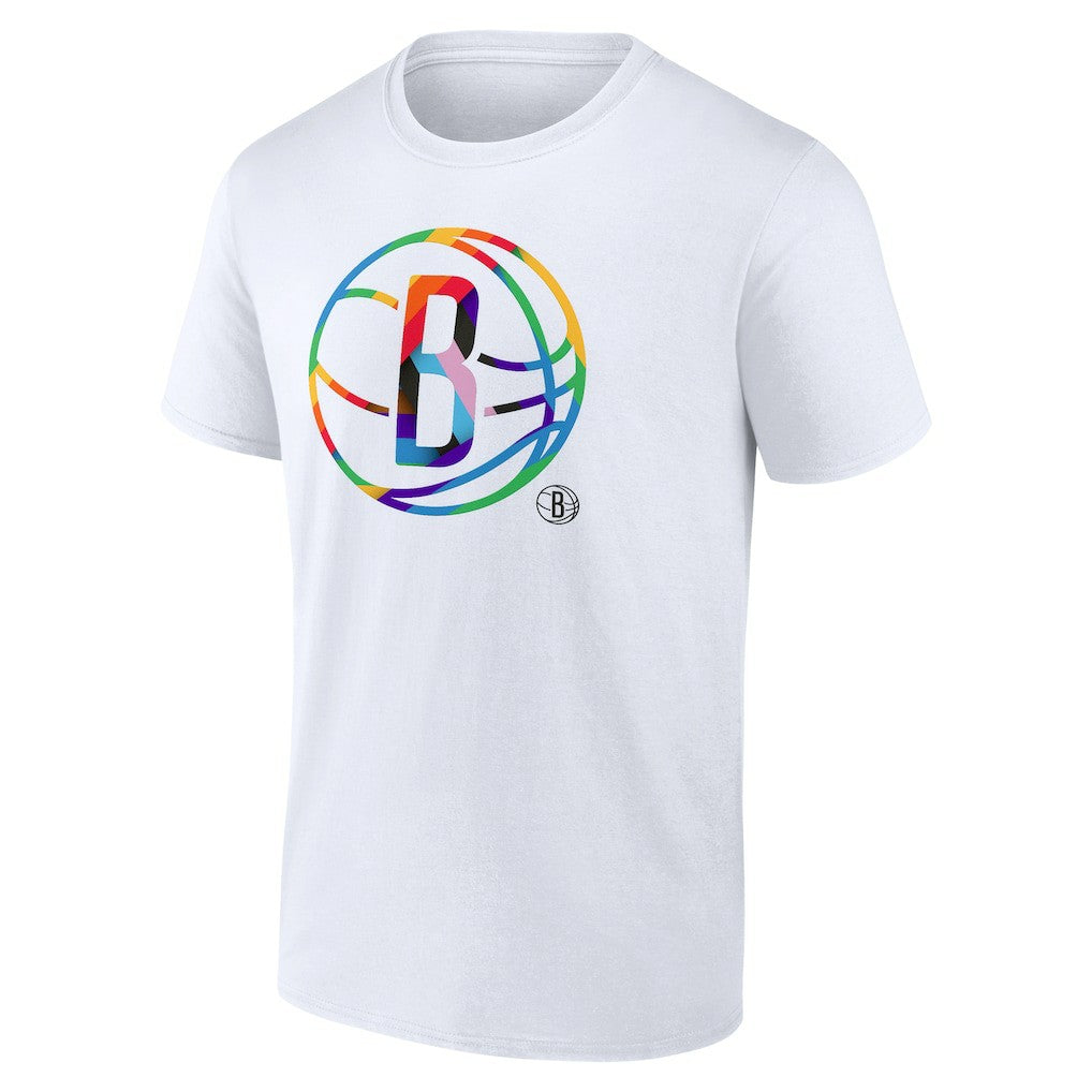 Brooklyn Nets Team Logo Pride T-Shirt - White cheap