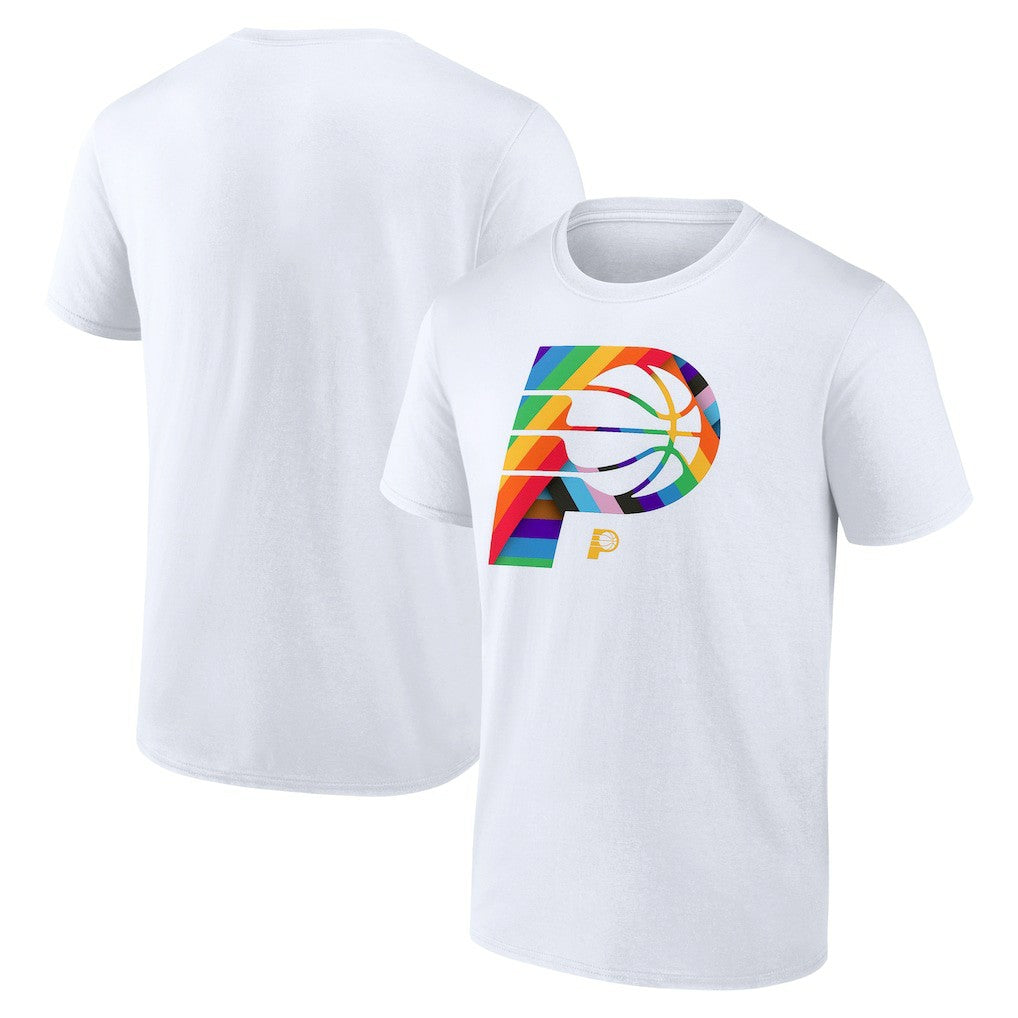Indiana Pacers Team Logo Pride T-Shirt - White cheap