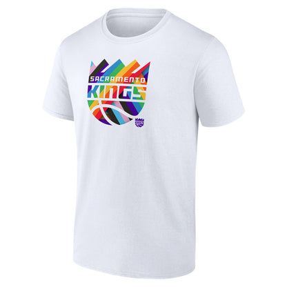 Sacramento Kings Team Logo Pride T-Shirt - White discount