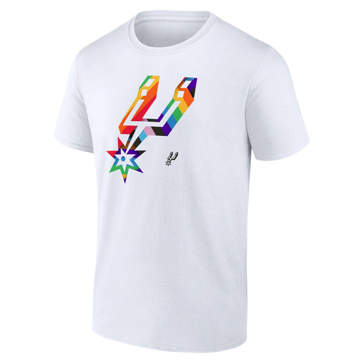 San Antonio Spurs Team Logo Pride T-Shirt - White for sale