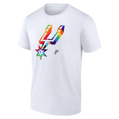 San Antonio Spurs Team Logo Pride T-Shirt - White for sale