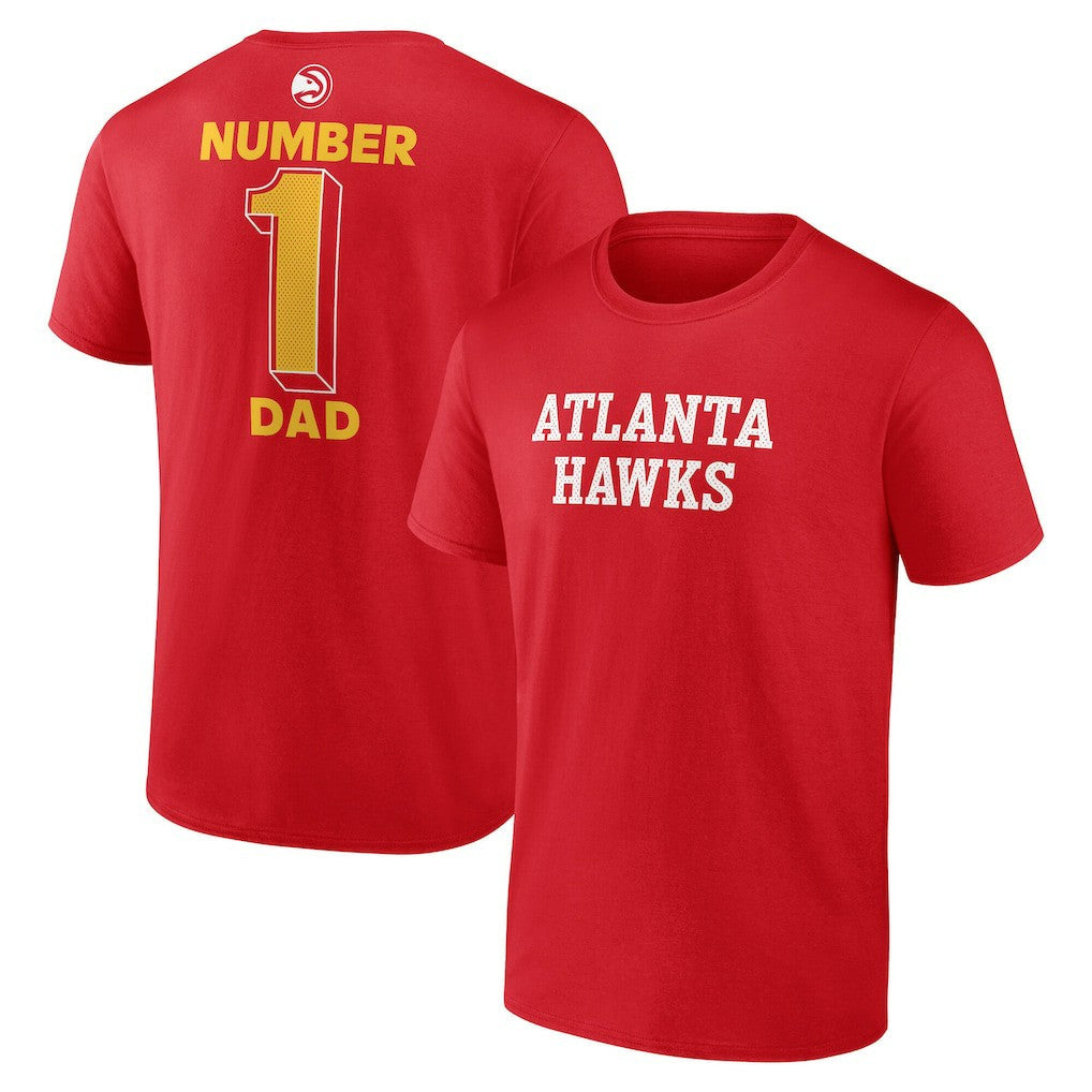 Atlanta Hawks #1 Dad Jersey T-Shirt - Red for sale