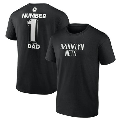 Brooklyn Nets #1 Dad Jersey T-Shirt - Black sale