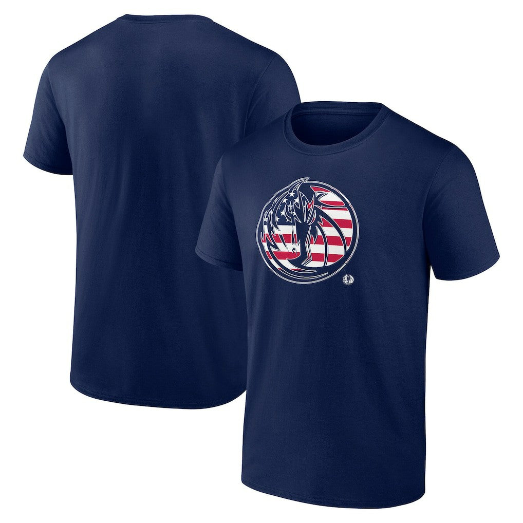 Dallas Mavericks Flag Logo T-Shirt sale - Navy outlet