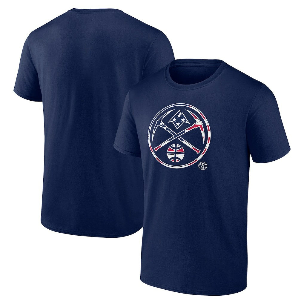 Denver Nuggets Flag Logo T-Shirt sale - Navy cheap