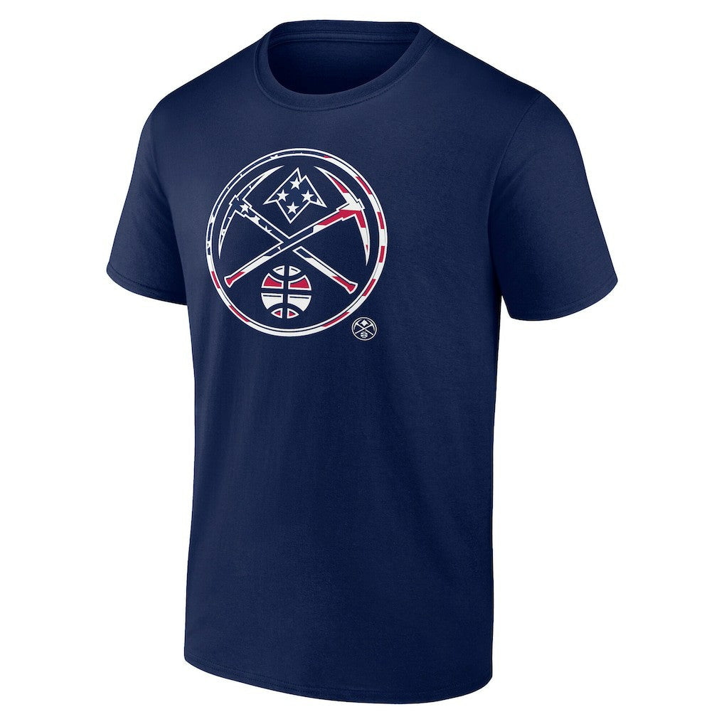 Denver Nuggets Flag Logo T-Shirt sale - Navy cheap