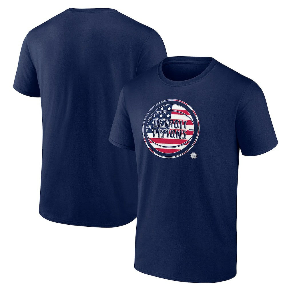Detroit Pistons Flag Logo T-Shirt sale - Navy for sale