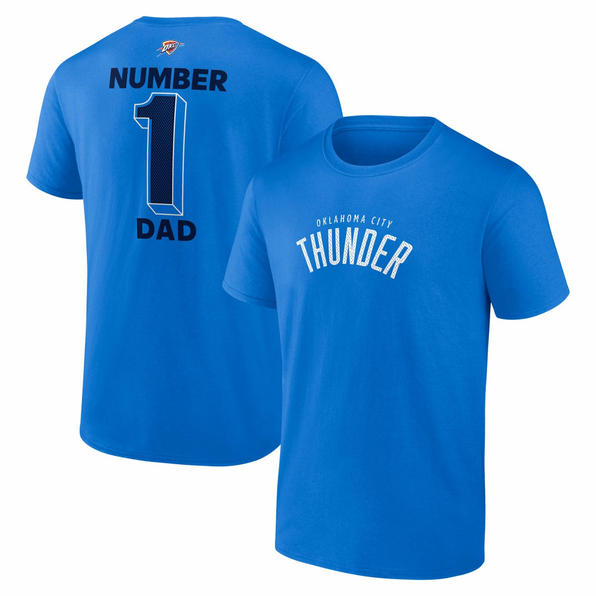 Oklahoma City Thunder #1 Dad Jersey T-Shirt - Blue sale