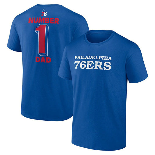 Philadelphia 76ers #1 Dad Jersey T-Shirt - Royal on sale