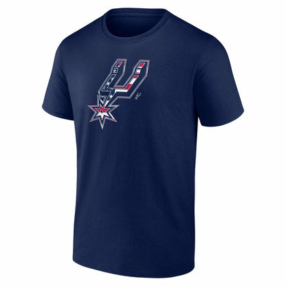San Antonio Spurs Flag Logo T-Shirt - Navy for sale