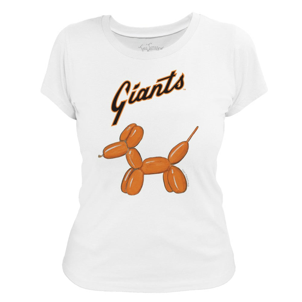 San Francisco Giants Tiny Turnip Women's Balloon Dog T-Shirt - White