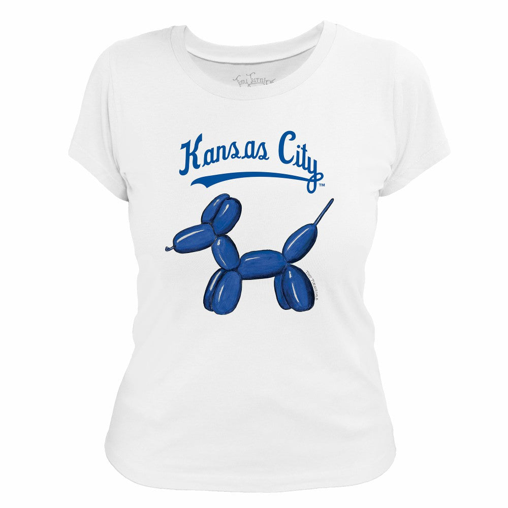 Kansas City Royals Tiny Turnip Women's Balloon Dog T-Shirt - White