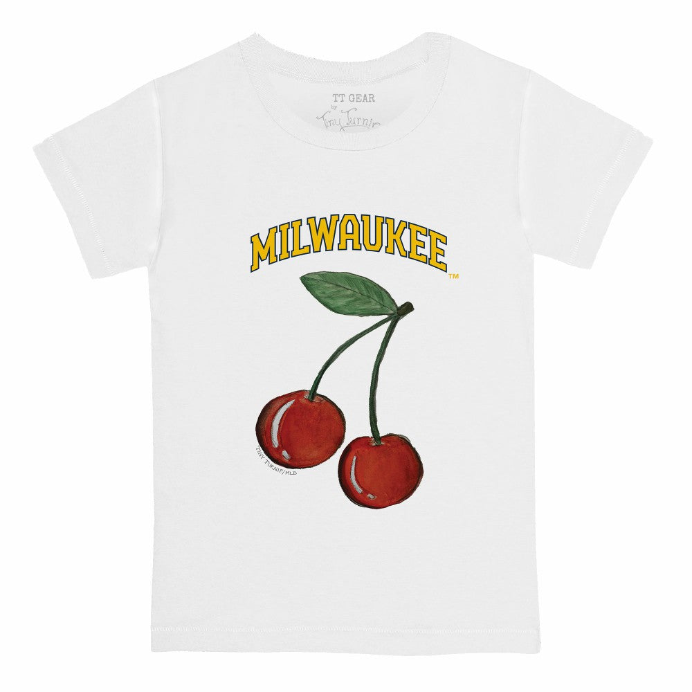 Milwaukee Brewers Tiny Turnip  Youth Cherries T-Shirt - White