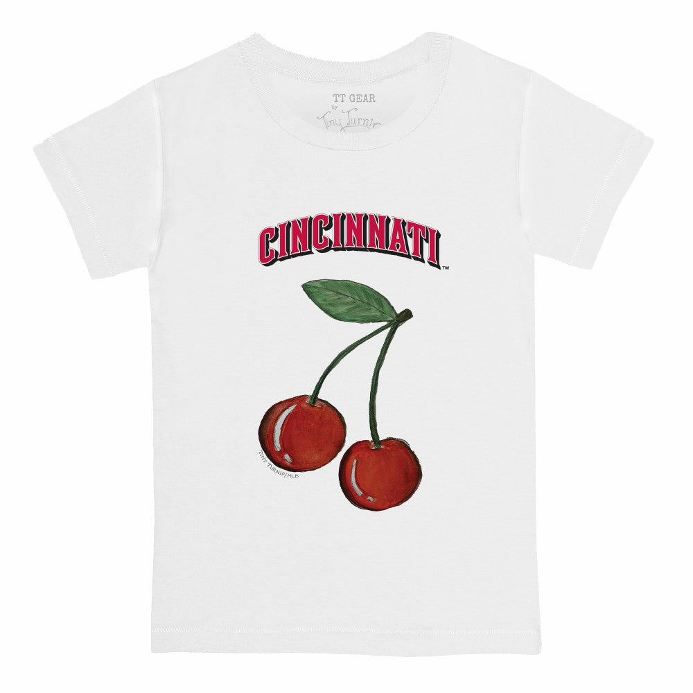 Cincinnati Reds Tiny Turnip  Youth Cherries T-Shirt - White