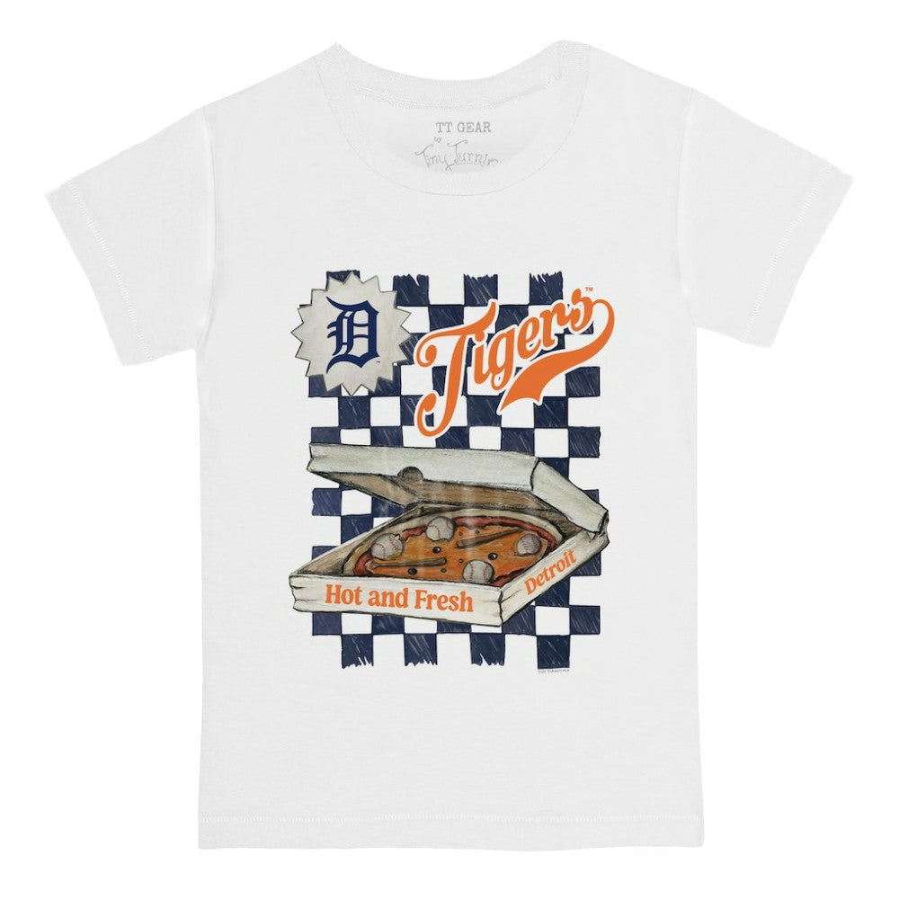 Detroit Tigers Tiny Turnip Youth Pizza T-Shirt - White