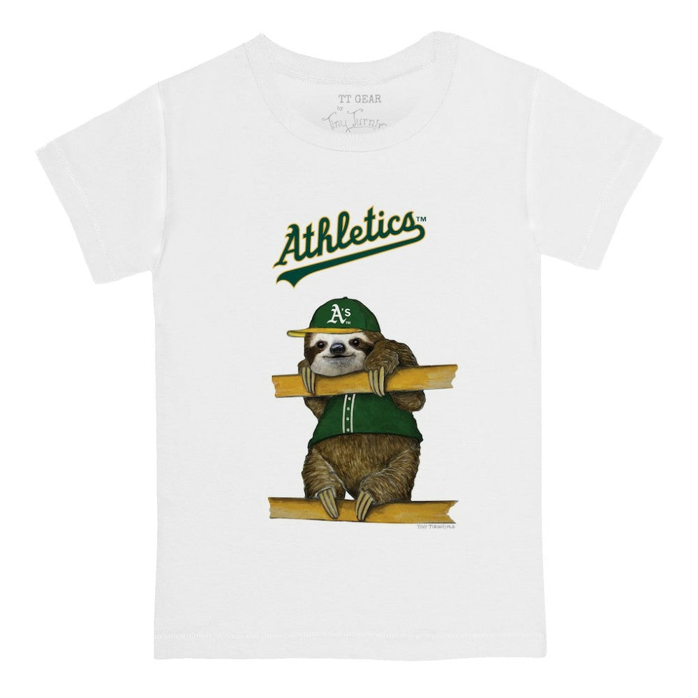 Athletics Tiny Turnip Youth Sloth T-Shirt - White