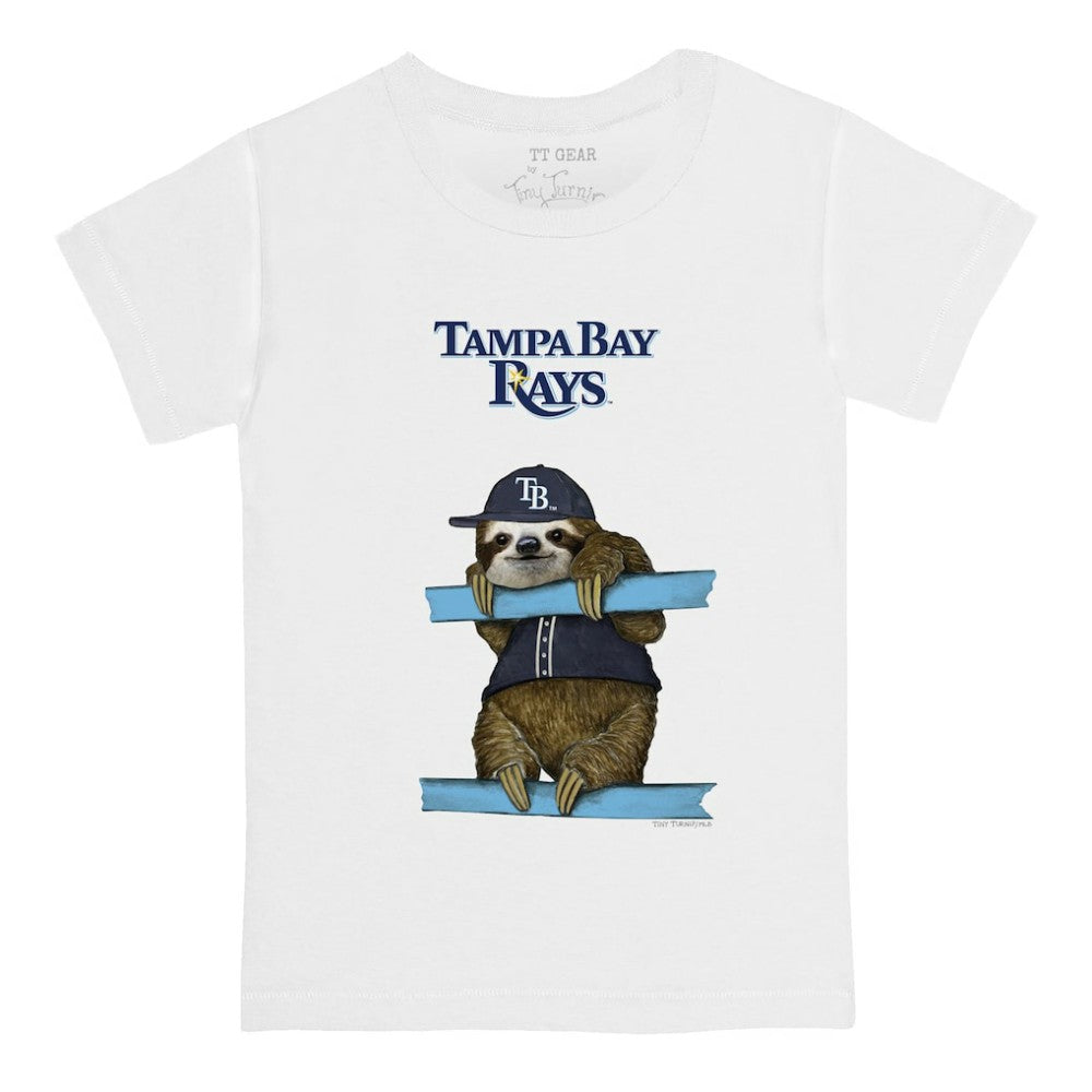 Tampa Bay Rays Tiny Turnip Youth Sloth T-Shirt - White