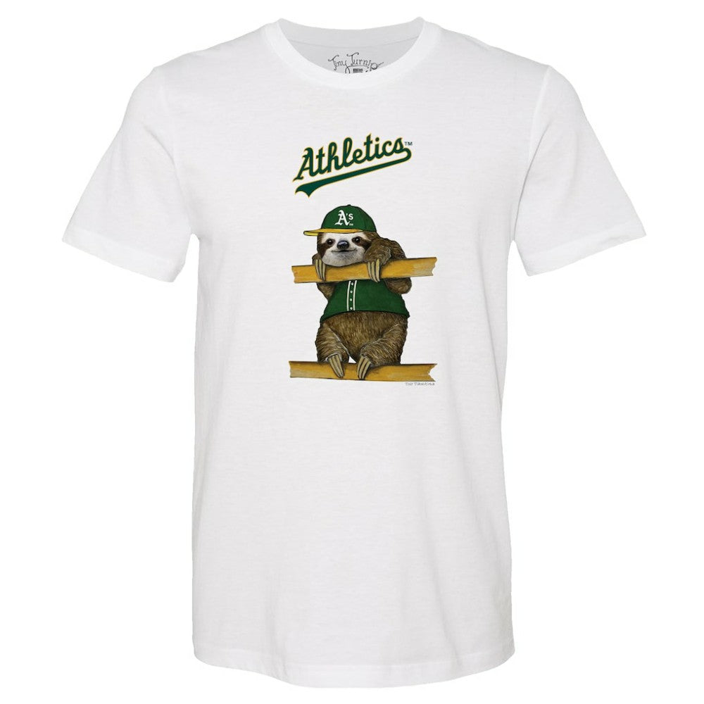 Athletics Tiny Turnip Unisex Sloth T-Shirt - White