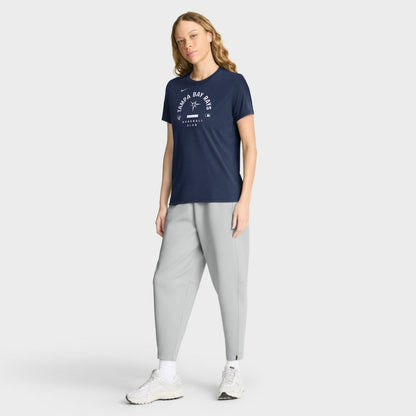 Tampa Bay Rays Women's Authentic Collection Early Work Tri-Blend Dri-FIT T-Shirt - Navy | Nike