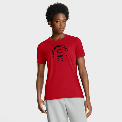 Cincinnati Reds Women's Authentic Collection Early Work Tri-Blend Dri-FIT T-Shirt - Red | Nike