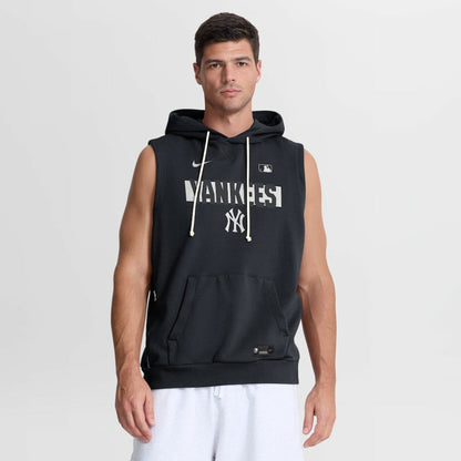 New York Yankees Authentic Collection Standard Issue Dri-FIT Sleeveless Hoodie - Navy | Nike