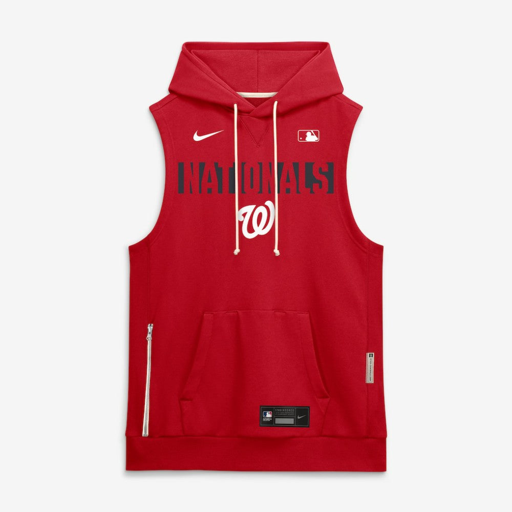 Washington Nationals Authentic Collection Standard Issue Dri-FIT Sleeveless Hoodie - Red | Nike