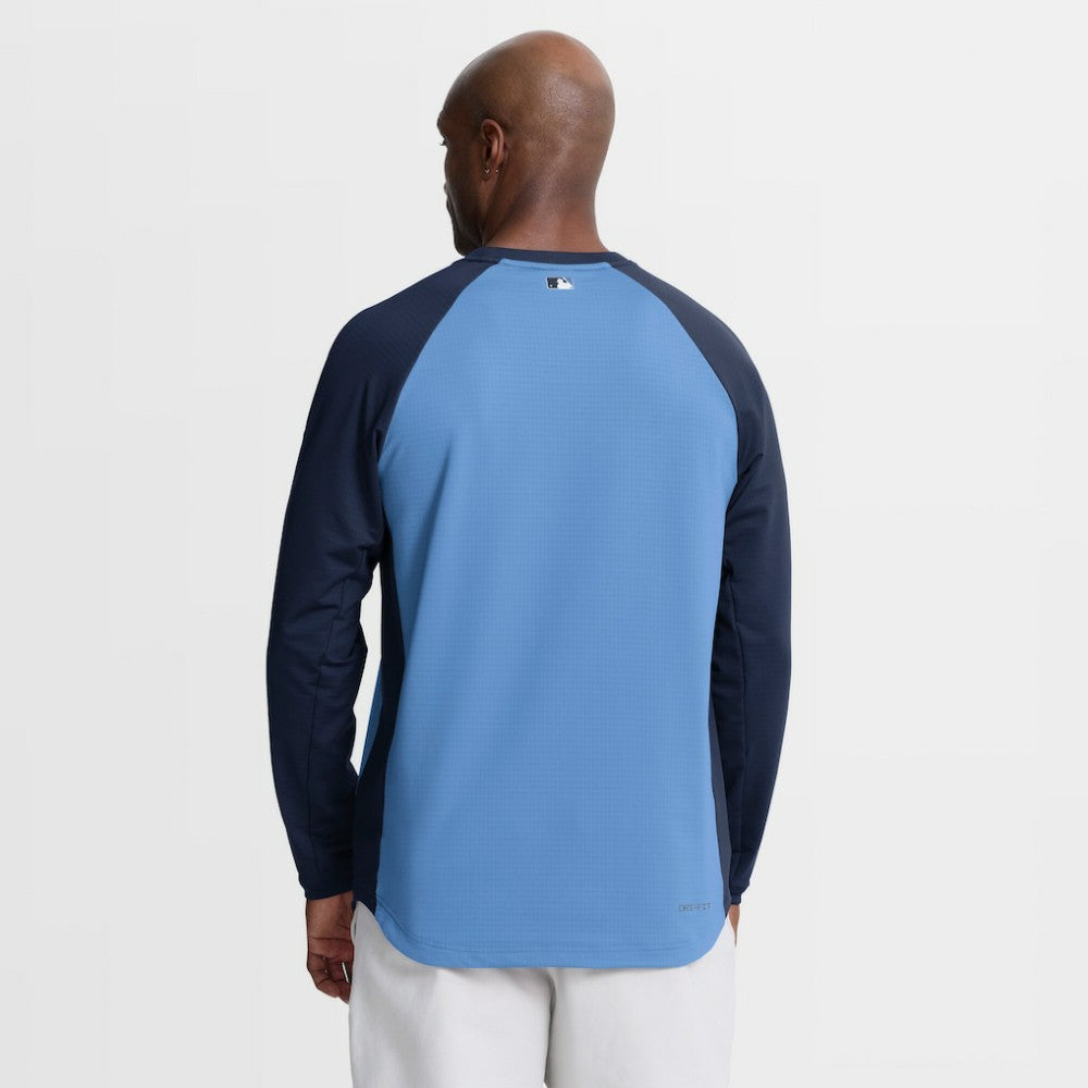 Tampa Bay Rays Authentic Collection Raglan Dri-FIT Sweatshirt - Light Blue | Nike