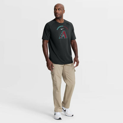 Arizona Diamondbacks Authentic Collection Batting Practice Pre-Game Raglan Dri-FIT Top - Black | Nike