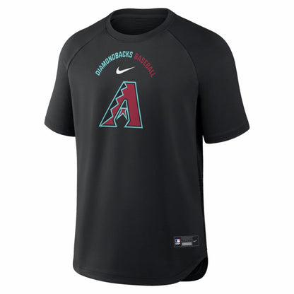 Arizona Diamondbacks Authentic Collection Batting Practice Pre-Game Raglan Dri-FIT Top - Black | Nike