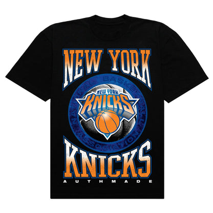 New York Knicks Authmade Vintage Metal Premium Heavyweight T-Shirt - Black discount
