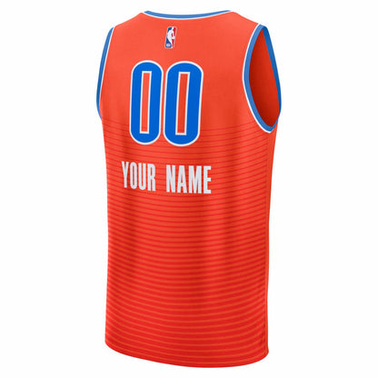 Oklahoma City Thunder Fast Break Custom Jersey - Statement Edition - Orange | Fanatics on sale