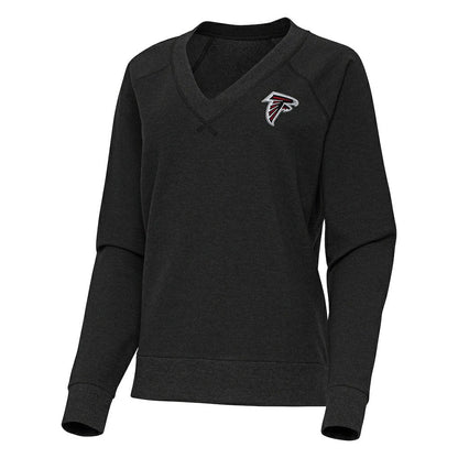 Atlanta Falcons Antigua Women's Varsity Tri-Blend V-Neck Long Sleeve T-Shirt - Heather Black discount