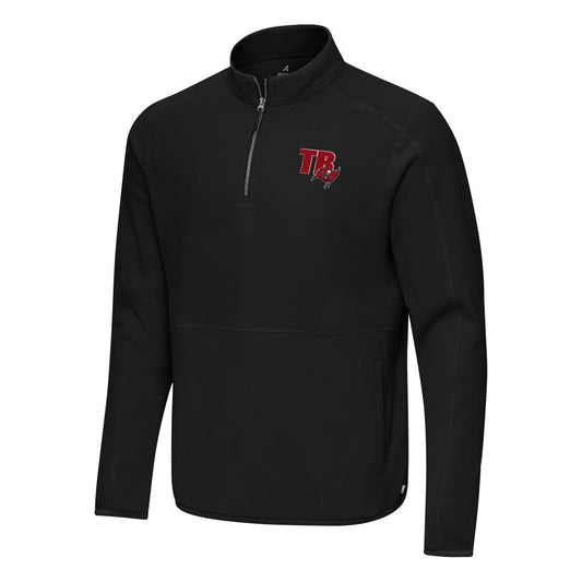 Tampa Bay Buccaneers Antigua Step Up Quarter-Zip Pullover - Black discount
