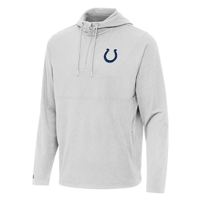Indianapolis Colts Antigua Connected Quarter-Zip Pullover Hoodie - Gray outlet