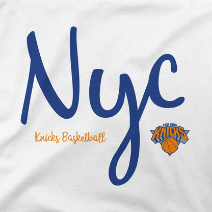 New York Knicks Stadium Essentials Cropped Third Quarter T-Shirt - White sale