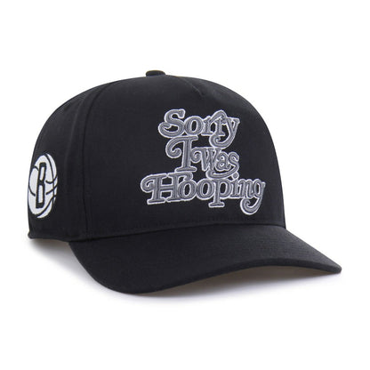 Brooklyn Nets Brand Seen by '47 Sorry I Was Hooping Hitch Adjustable Hat - Black | 47 brand on sale