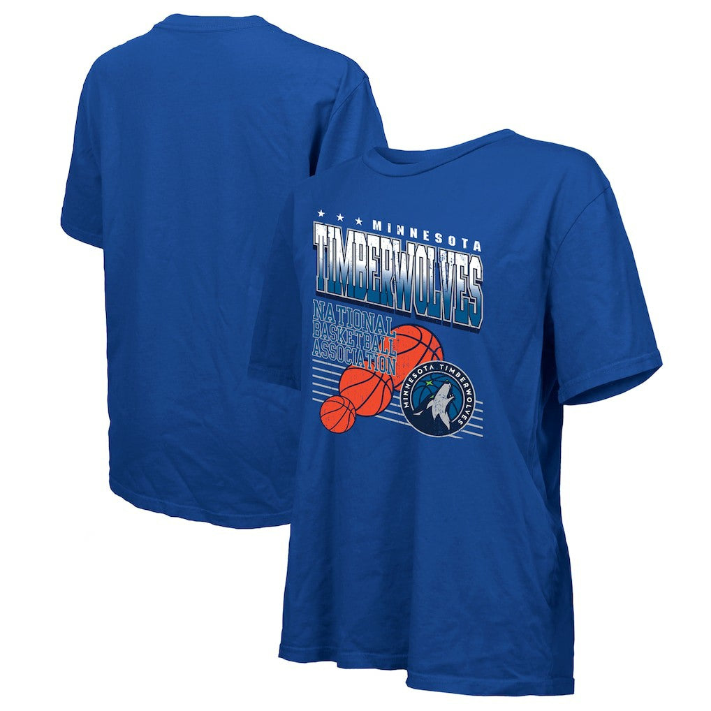 Minnesota Timberwolves Majestic Threads Women's Oversized T-Shirt - Royal cheap