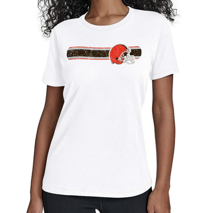 Cleveland Browns Starter Women's Team Stripe T-Shirt - White sale