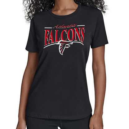 Atlanta Falcons Starter Women's Arch Stripe T-Shirt - Black sale