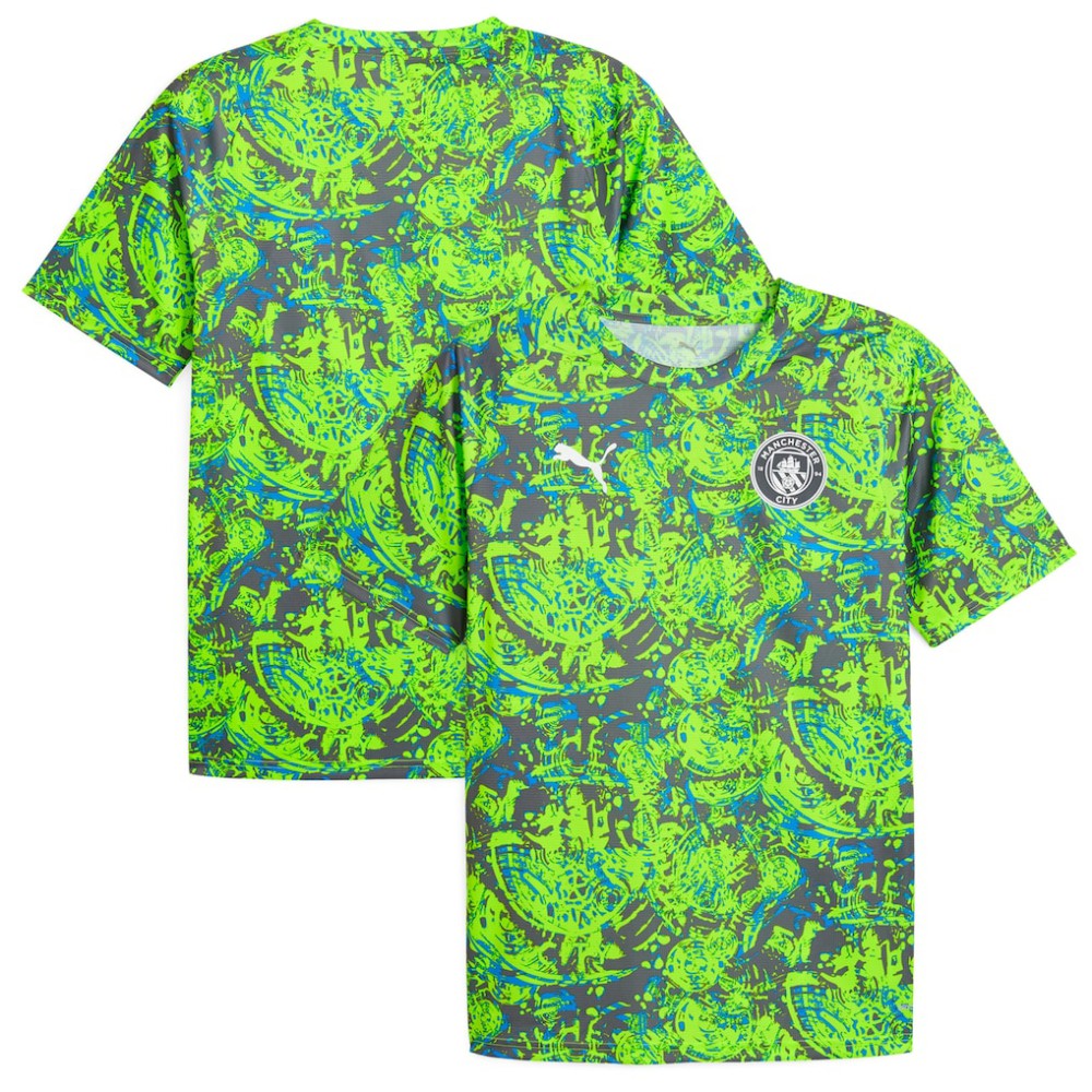 Manchester City 2025/26 Pre-Match Training Jersey - Green | Puma sale
