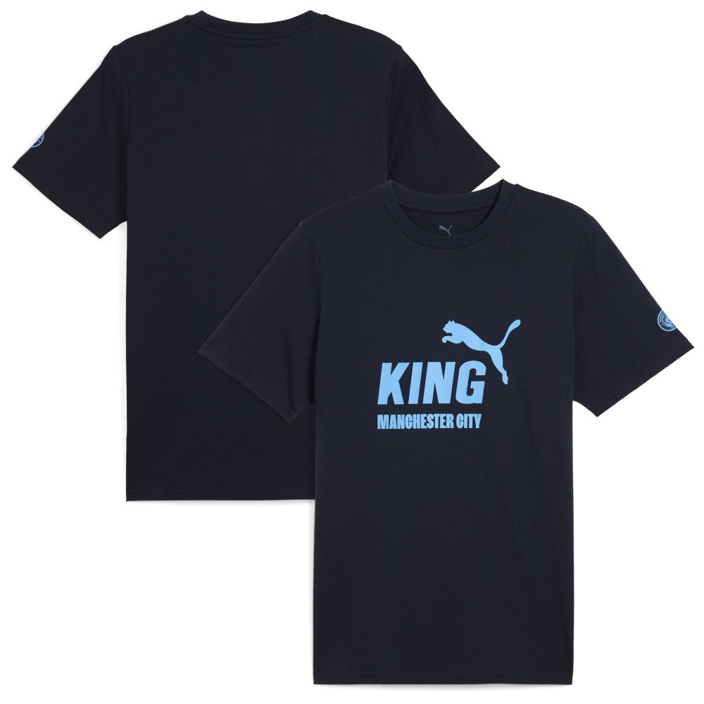 Manchester City 2025/26 King Logo T-Shirt - Navy | Puma discount