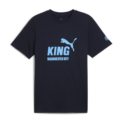 Manchester City 2025/26 King Logo T-Shirt - Navy | Puma discount