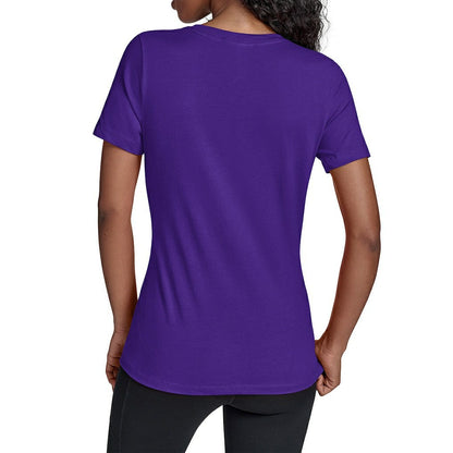 Minnesota Vikings Starter Women's Groovy Script V-Neck T-Shirt - Purple sale