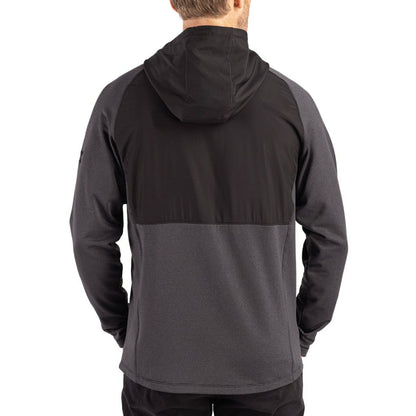 Kansas City Chiefs Cutter & Buck Peshastin Eco Fleece Recycled Raglan Full-Zip Tri-Blend Hybrid Jacket - Heather Black cheap